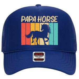 Cool Horse Design Horseback Riding Horse Lover Gift High Crown Mesh Back Trucker Hat