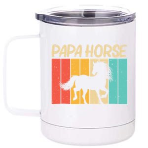 Cool Horse Design Horseback Riding Horse Lover Gift 12 oz Stainless Steel Tumbler Cup