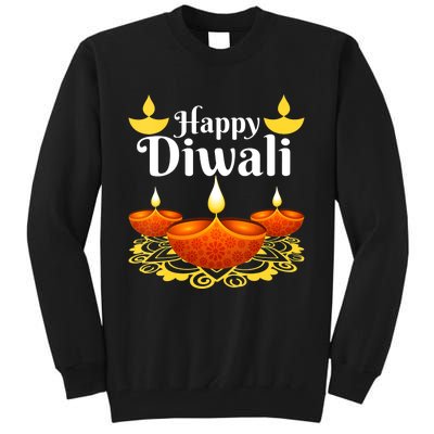 Cool Happy Diwali Festival Of Light Diva Lanterns Tall Sweatshirt