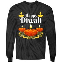 Cool Happy Diwali Festival Of Light Diva Lanterns Tie-Dye Long Sleeve Shirt