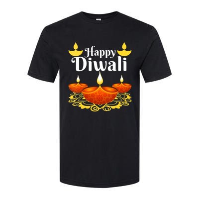 Cool Happy Diwali Festival Of Light Diva Lanterns Softstyle CVC T-Shirt