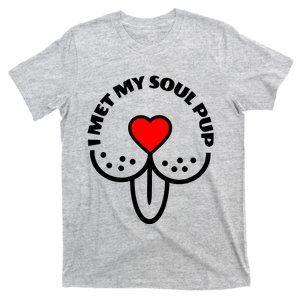 Cute Heart Dog Lover I Met My Soul Pup For Valentines Day T-Shirt