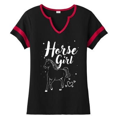 Cool Horse  Design For  Horse Lover Equestrian Ladies Halftime Notch Neck Tee