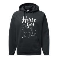 Cool Horse  Design For  Horse Lover Equestrian Performance Fleece Hoodie