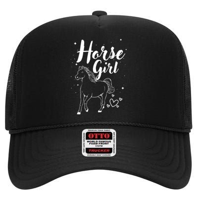 Cool Horse  Design For  Horse Lover Equestrian High Crown Mesh Back Trucker Hat