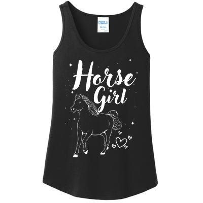 Cool Horse  Design For  Horse Lover Equestrian Ladies Essential Tank