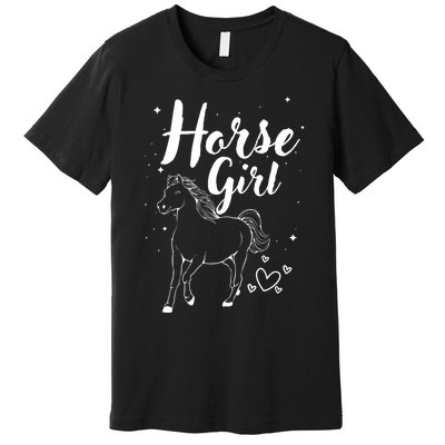 Cool Horse  Design For  Horse Lover Equestrian Premium T-Shirt