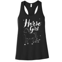 Cool Horse  Design For  Horse Lover Equestrian Women's Racerback Tank