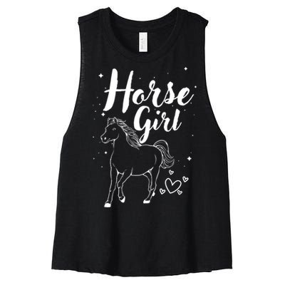 Cool Horse  Design For  Horse Lover Equestrian Women's Racerback Cropped Tank