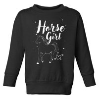 Cool Horse  Design For  Horse Lover Equestrian Toddler Sweatshirt