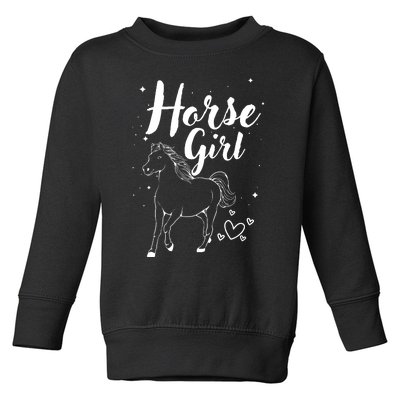 Cool Horse  Design For  Horse Lover Equestrian Toddler Sweatshirt