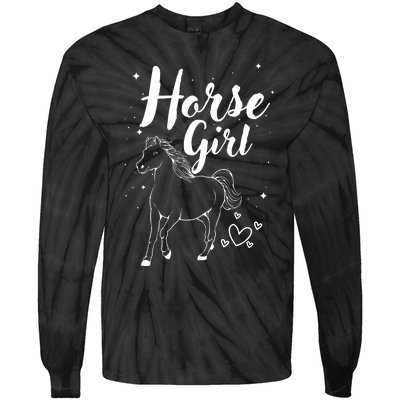 Cool Horse  Design For  Horse Lover Equestrian Tie-Dye Long Sleeve Shirt