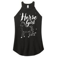 Cool Horse  Design For  Horse Lover Equestrian Women's Perfect Tri Rocker Tank