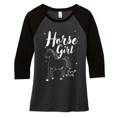 Cool Horse  Design For  Horse Lover Equestrian Women's Tri-Blend 3/4-Sleeve Raglan Shirt