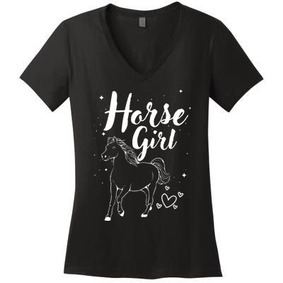 Cool Horse  Design For  Horse Lover Equestrian Women's V-Neck T-Shirt