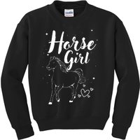 Cool Horse  Design For  Horse Lover Equestrian Kids Sweatshirt