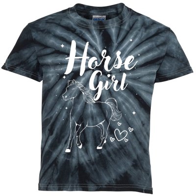 Cool Horse  Design For  Horse Lover Equestrian Kids Tie-Dye T-Shirt