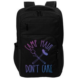 Camp Hair Dont Care Cute Camping Adventure Funny Gift Impact Tech Backpack