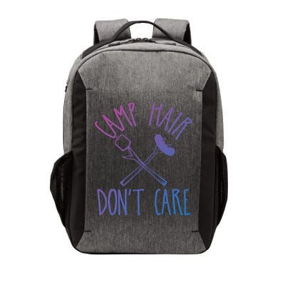 Camp Hair Dont Care Cute Camping Adventure Funny Gift Vector Backpack