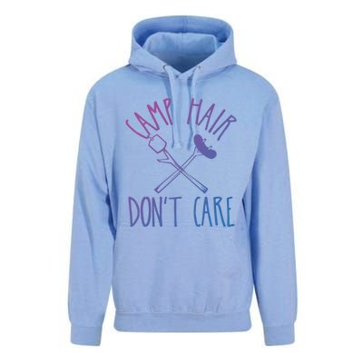 Camp Hair Dont Care Cute Camping Adventure Funny Gift Unisex Surf Hoodie