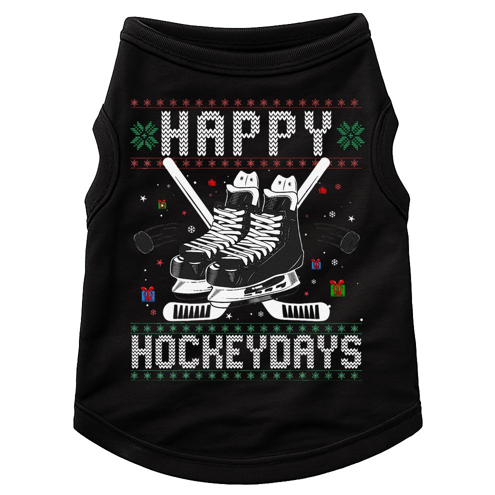 Christmas Hockey Day Sports Outfit Doggie Tank