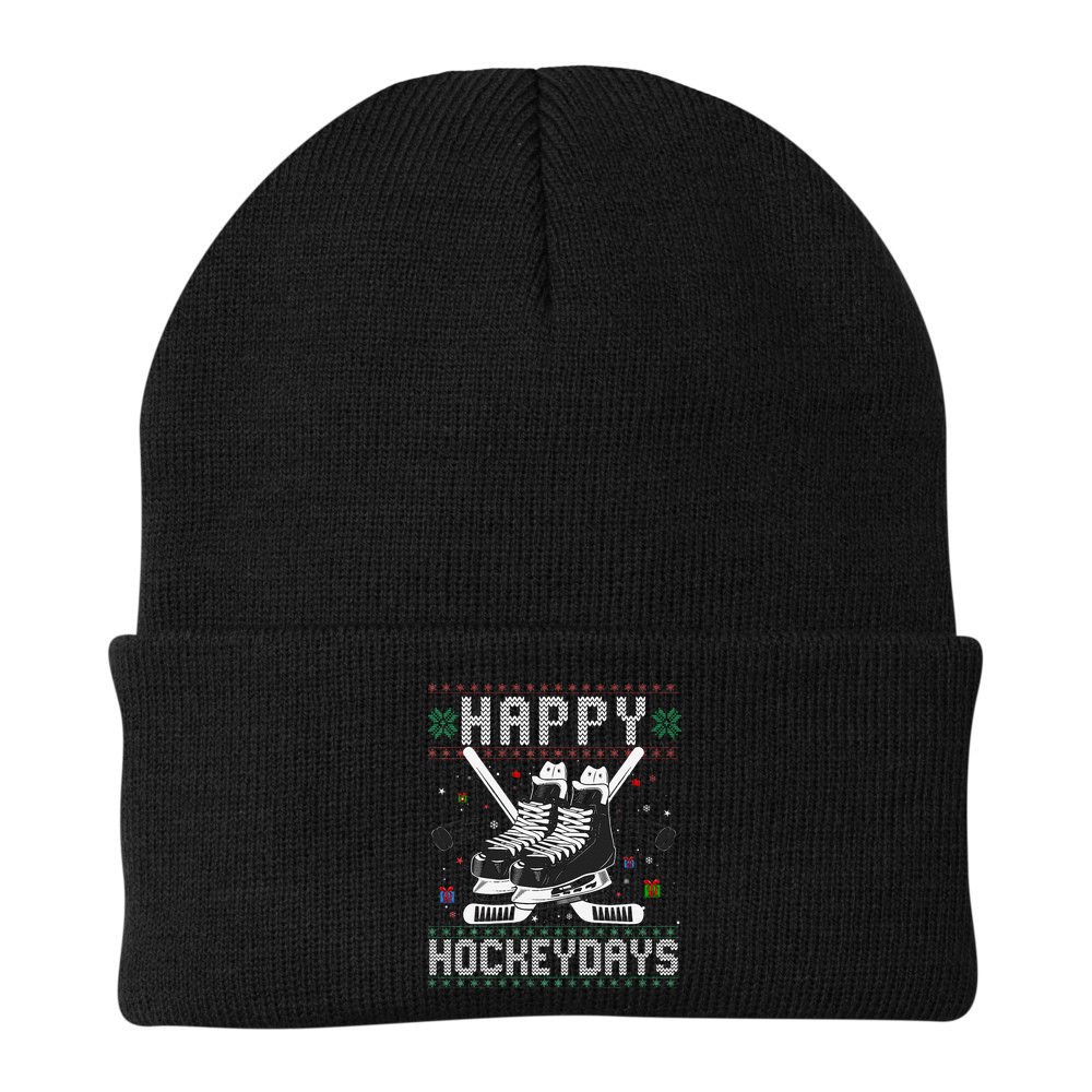 Christmas Hockey Day Sports Outfit Beanie
