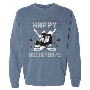 Christmas Hockey Day Sports Outfit Garment-Dyed Sweatshirt