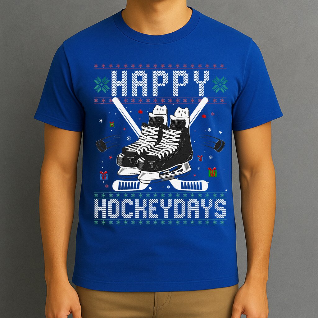 Christmas Hockey Day Sports Outfit T-Shirt