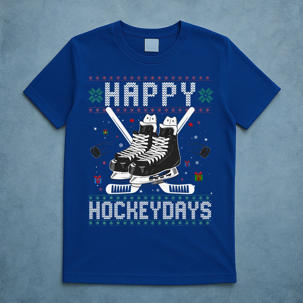 Christmas Hockey Day Sports Outfit T-Shirt