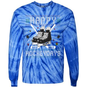 Christmas Hockey Day Sports Outfit Tie-Dye Long Sleeve Shirt