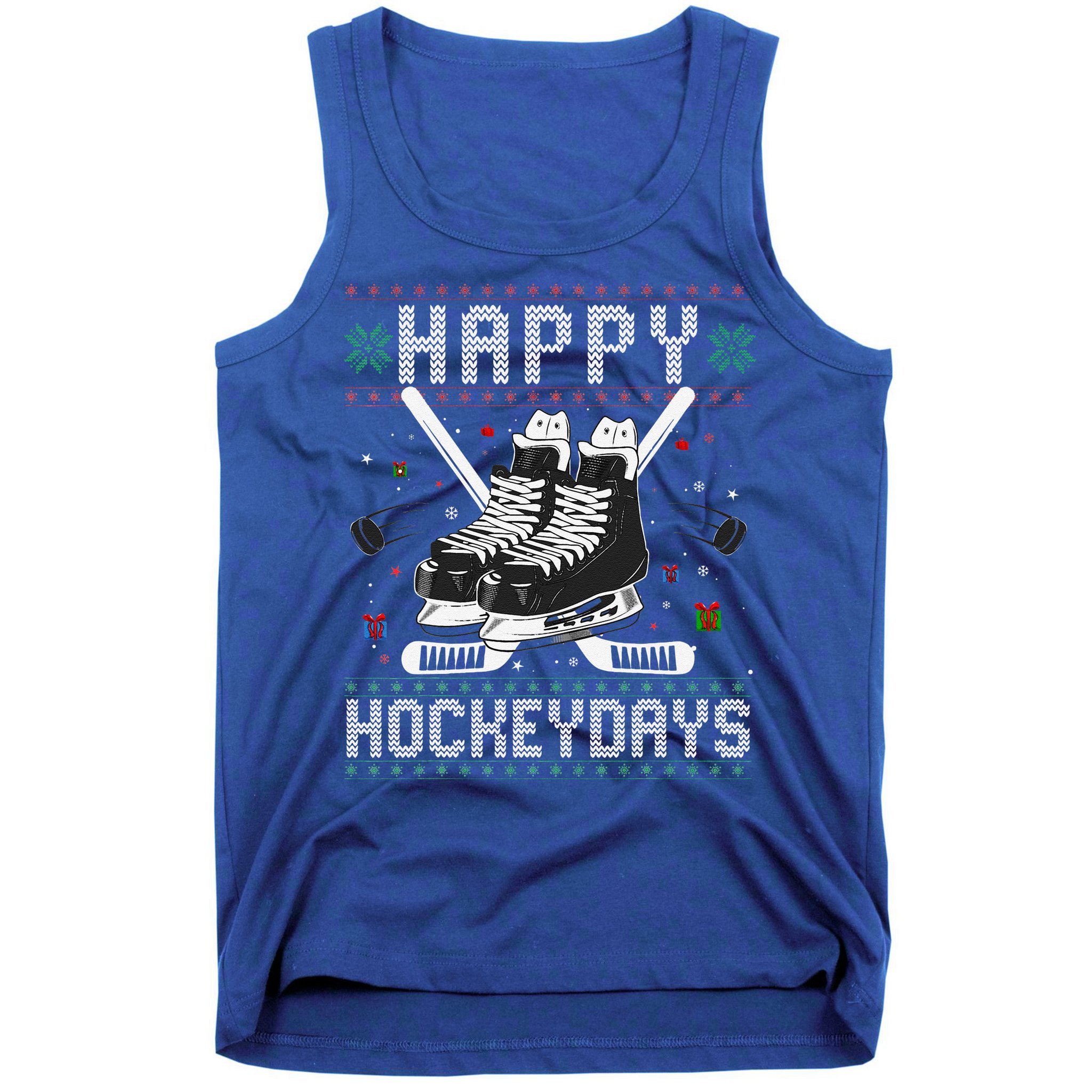 Christmas Hockey Day Sports Outfit Tank Top