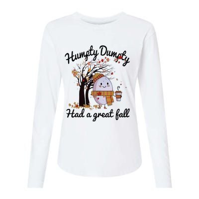 Cute Humpty Dumpty Had a Great Fall Hallothanksmas Womens Cotton Relaxed Long Sleeve T-Shirt