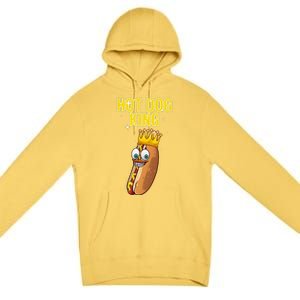 Cute Hot Dog Design For Women Food Hot Dog Lovers Premium Pullover Hoodie