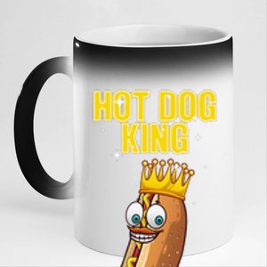 Cute Hot Dog Design For Women Food Hot Dog Lovers 11oz Black Color Changing Mug