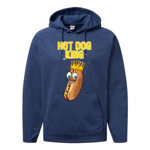 Cute Hot Dog Design For Women Food Hot Dog Lovers Performance Fleece Hoodie