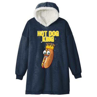 Cute Hot Dog Design For Women Food Hot Dog Lovers Hooded Wearable Blanket