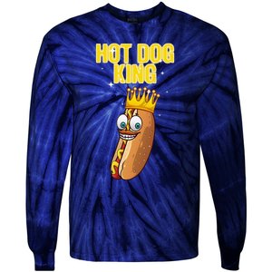 Cute Hot Dog Design For Women Food Hot Dog Lovers Tie-Dye Long Sleeve Shirt