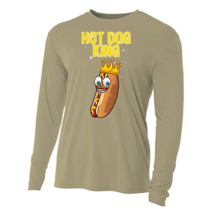 Cute Hot Dog Design For Women Food Hot Dog Lovers Cooling Performance Long Sleeve Crew