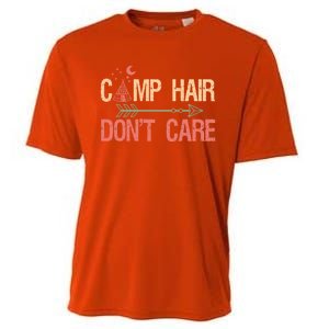 Camp Hair Dont Care Camping Camper Gift Cooling Performance Crew T-Shirt