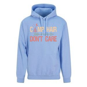 Camp Hair Dont Care Camping Camper Gift Unisex Surf Hoodie