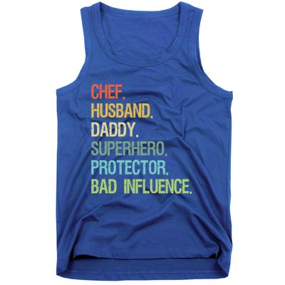 Chef Husband Daddy Superhero Protector Dad Gift Tank Top