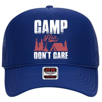 Camp Hair Dont Care High Crown Mesh Back Trucker Hat