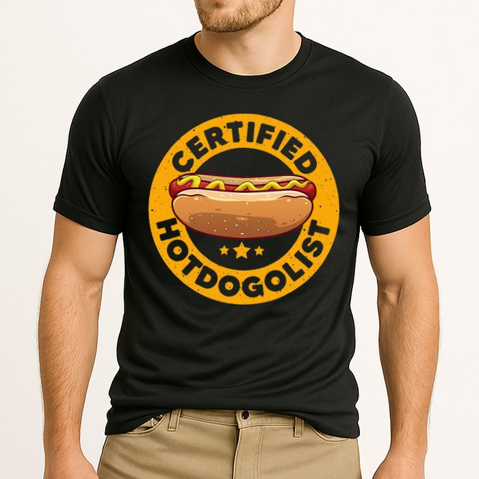 Cool Hot Dog Design Sausage Hot Dog Lover Cooling Performance Crew T-Shirt