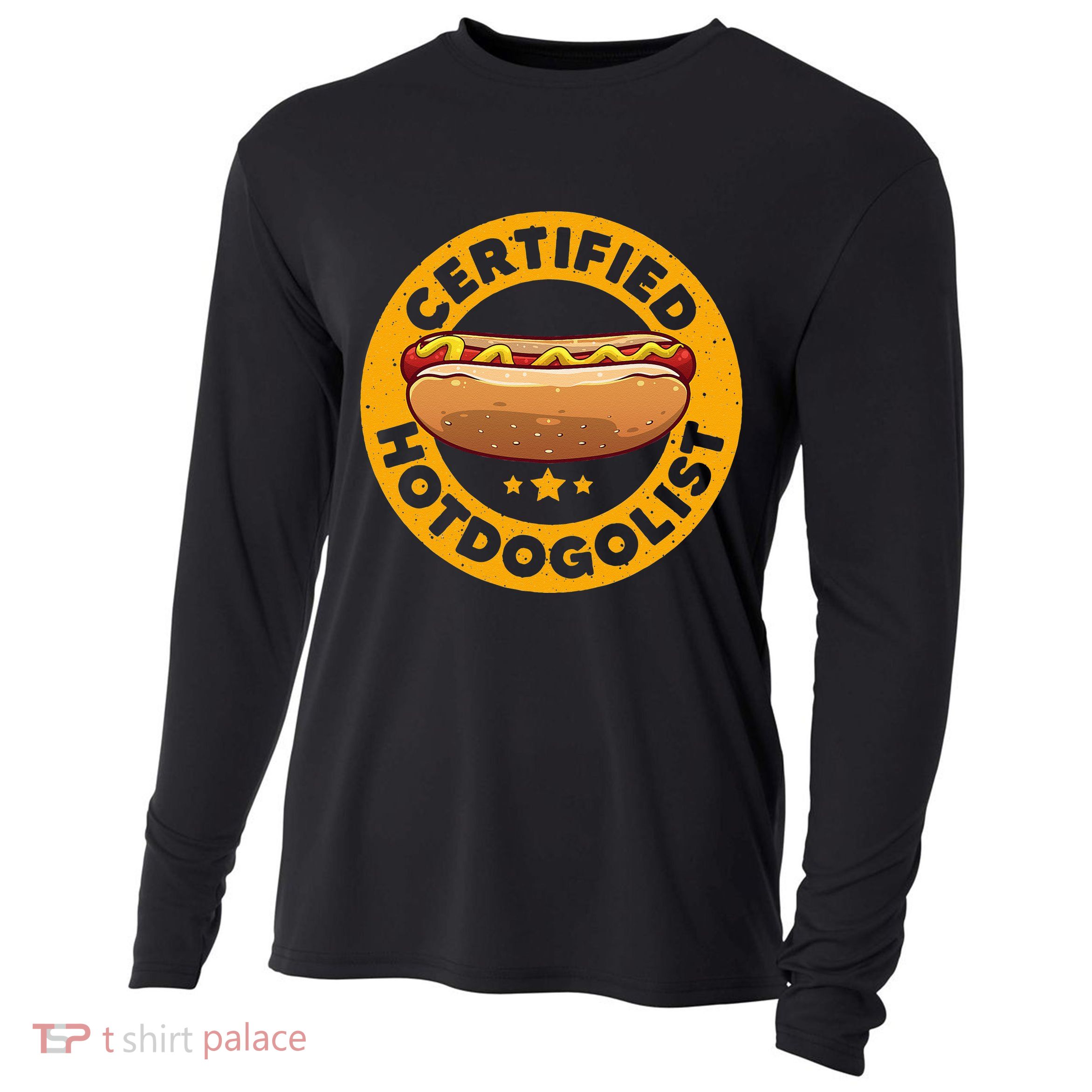 Cool Hot Dog Design Sausage Hot Dog Lover Cooling Performance Long Sleeve Crew
