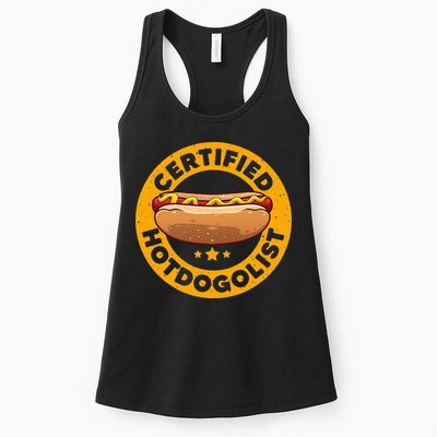 Cool Hot Dog Design Sausage Hot Dog Lover Womens Tank Top