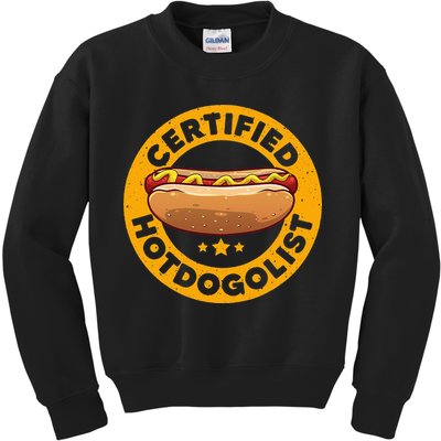 Cool Hot Dog Design Sausage Hot Dog Lover Kids Sweatshirt