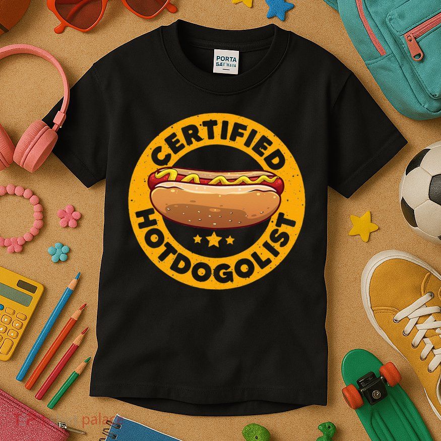 Cool Hot Dog Design Sausage Hot Dog Lover Kids T-Shirt