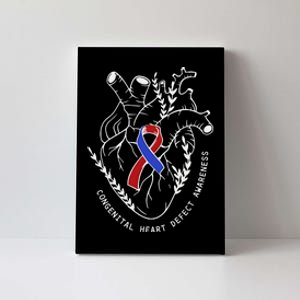 Congenital Heart Defects Awareness Heart Defect Support Canvas