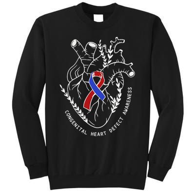 Congenital Heart Defects Awareness Heart Defect Support Tall Sweatshirt