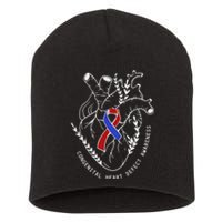 Congenital Heart Defects Awareness Heart Defect Support Short Acrylic Beanie